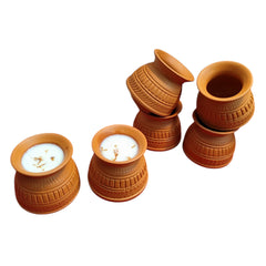 Microwave Safe Reusable Dahi Matka, Thandi Kulfi Cup 6 Piece Style 2