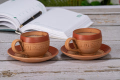 Microwave Safe Reusable Tea & Saucer Set of 2 Piece Style 2