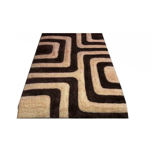 Mirzapur Handmade Dari Shaggy Woolen Carpet (4x6 Ft) By One Place Rugs Textiles