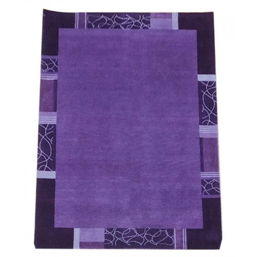 Classic Purple Colour Handmade Pure Wool Cotton Mirzapur Dari (5 x 8 Ft).