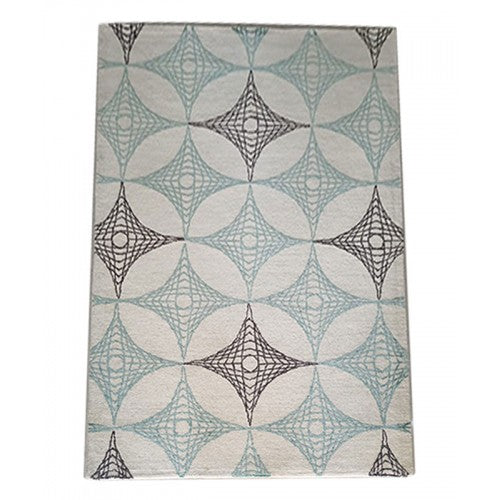 Latest Hand Tufted Multicolour Design Pure Wool Cotton Mirzapur Dari (5 x 8 Ft).