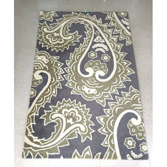 Beautiful Hand Tufted Multicolour Flower Design Pure Wool Cotton Mirzapur Dari (5 x 8 Ft).