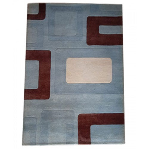 Classic Hand Tufted Multicolour Pure Wool Cotton Mirzapur Dari (5 x 8 Ft).