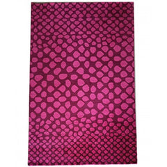 Glamours Hand Tufted Rose Red Colour Pure Wool Cotton Mirzapur Dari (5 x 8 Ft).