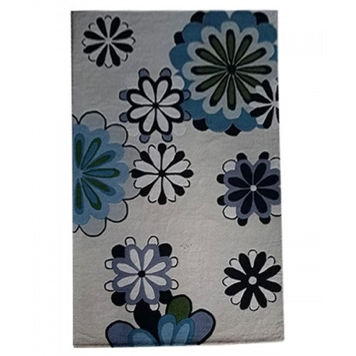 Glamours Hand Tufted Multicolour flower Design Pure Wool Cotton Mirzapur Dari (5 x 8 Ft).