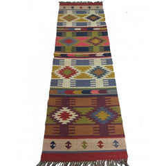 Hand Tufted Pure Cotton Mirzapur Dari For Home Decor/Living Room (8 X 5 Ft)