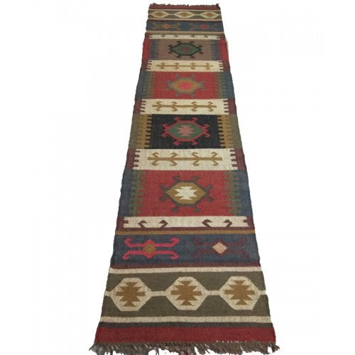 Multicolor Mirzapur Hand Tufted Pure Cotton Dari (8 X 5 Ft)
