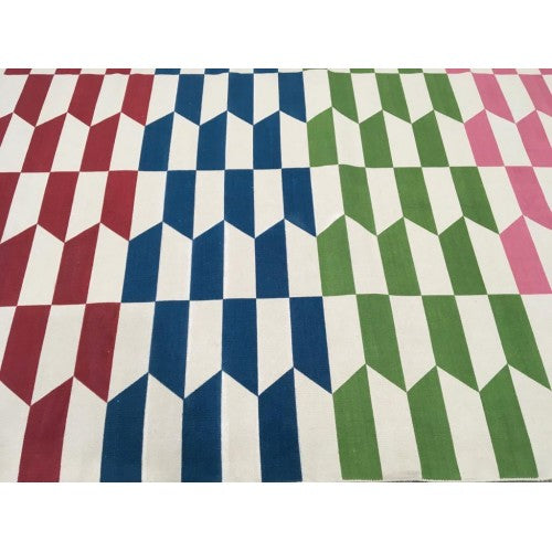 Beautiful Multicolor Mirzapur Handmade Cotton Dari