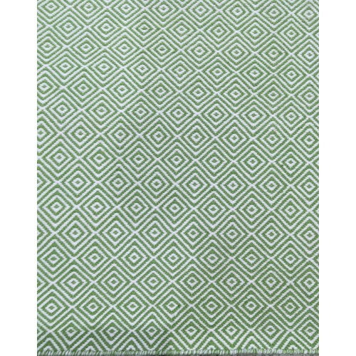 Attractive Green Color Mirzapur Handmade Wool Dari