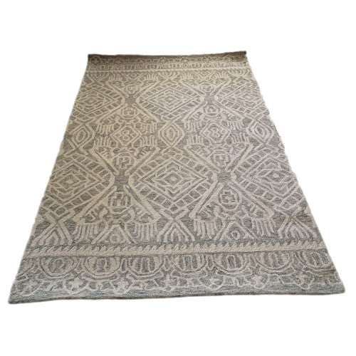 Delightful Handicraft Long Lasting Ever Mirzapur Pure Woollen Silk Cream Colour Dari For Daily Use P