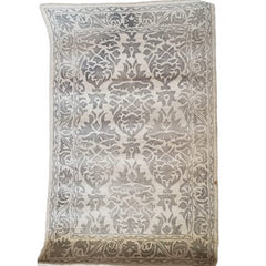Delightful Handicraft Long Lasting Ever Mirzapur Pure Woollen Silk Beige Colour Dari For Daily Use P