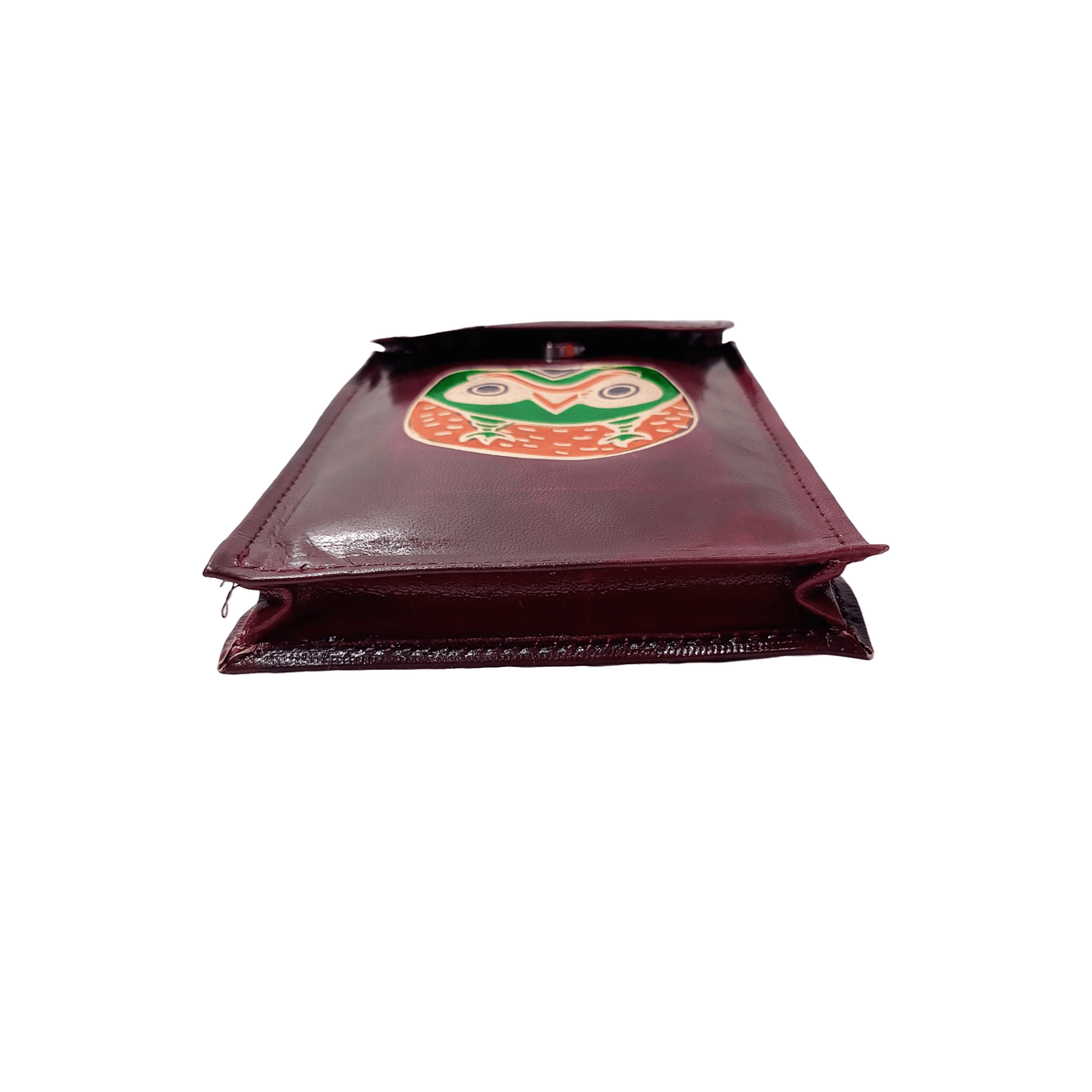 Mobile Holder with Owl Print Brown