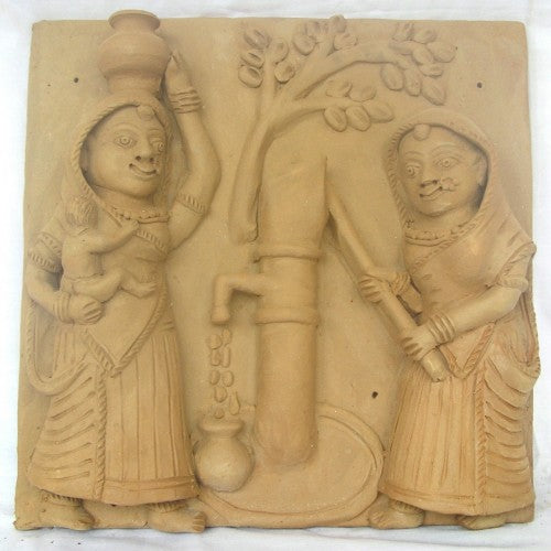 Molela Clay Work Working Women Sculpture
