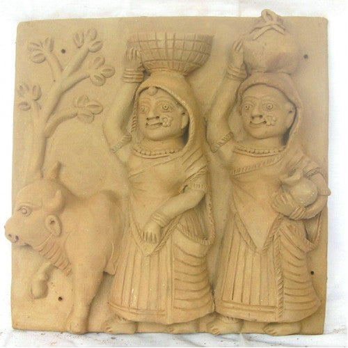 Molela Clay Work Working Women Sculpture