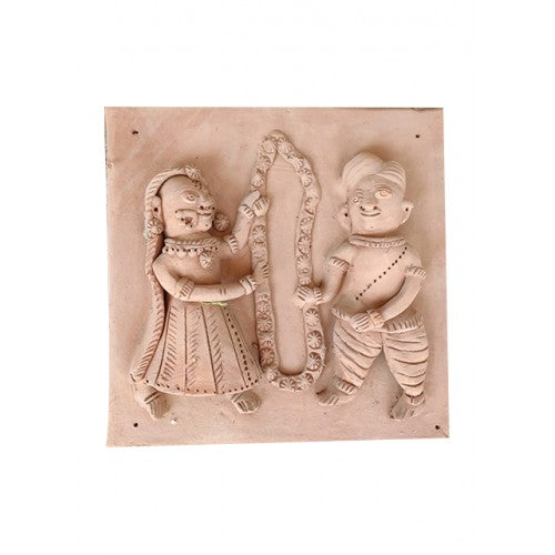 Molela Terracotta Clay Beautiful Wedding Couple Sculpture