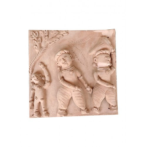 Molela Terracotta Clay Beautiful Art Playing Villagers