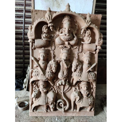 Beautifully Designed Molela Clay God Love Sculpture