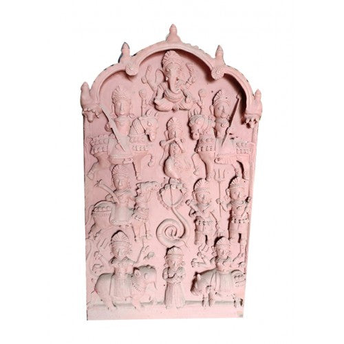Beautifully Designed Molela Clay Admiring God Love Sculpture