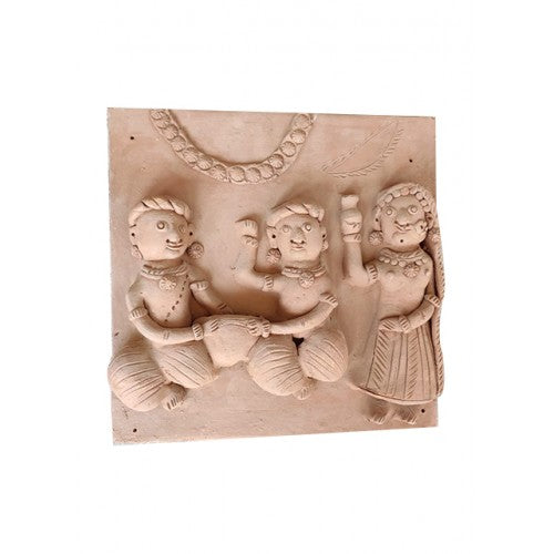 Beautifully Designed Molela Terracotta Clay Working People Sculpture