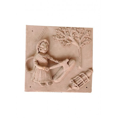 Designed Molela Terracotta Clay Beautiful Working Woman Sculpture