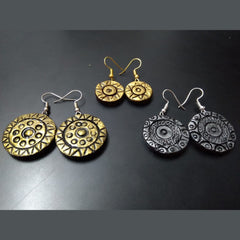 Molela Terracotta Clay Beautiful Earings Set of 3