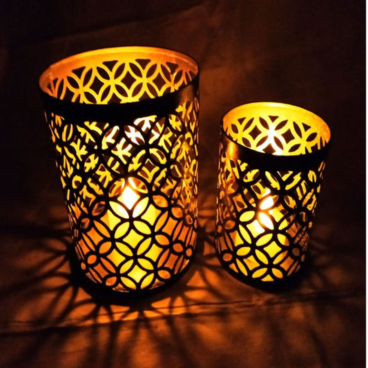 Moradabad Metal Craft - cylindrical Candle light diffuser