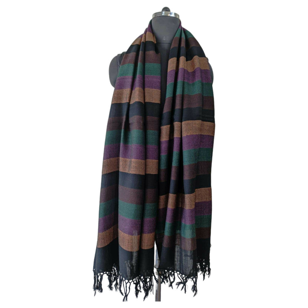 Multi Coloured wool plain shawl