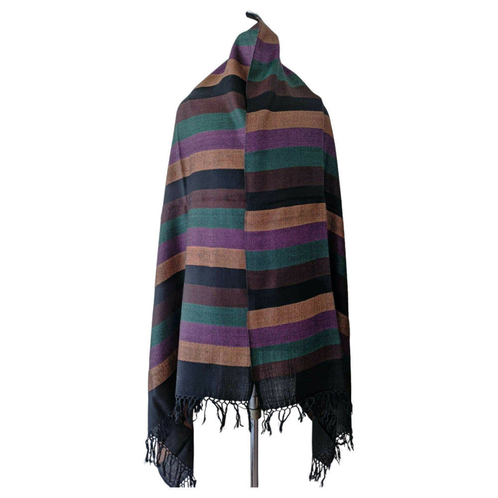 Multi Coloured wool plain shawl