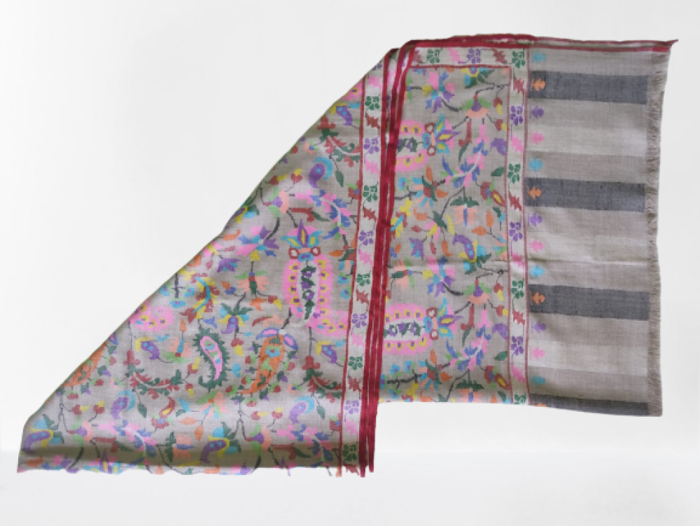 Multicolour Floral Prints Kani Shawl