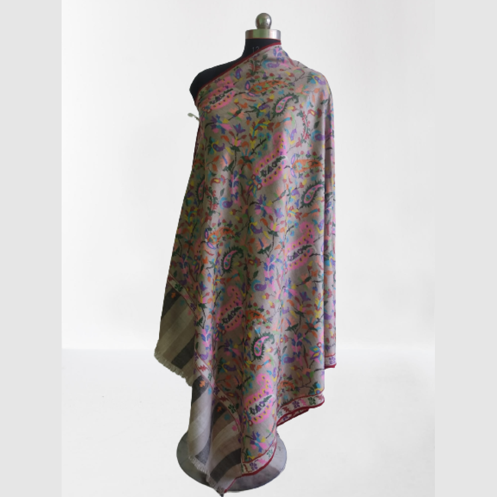 Multicolour Floral Prints Kani Shawl