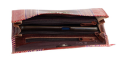 Multicolour Leather Hand Purse With 7 Compartments