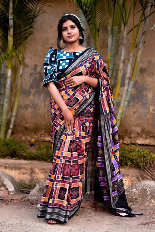 Multicolour Odisha Ikkat Saree