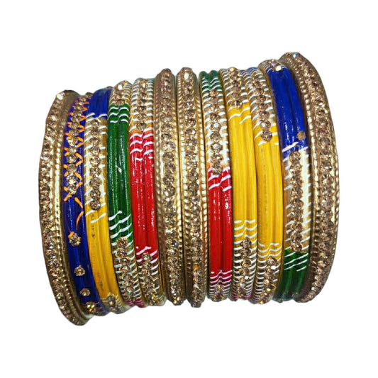 Muzaffarpur Fancy Multicolor Lac Bangles Set