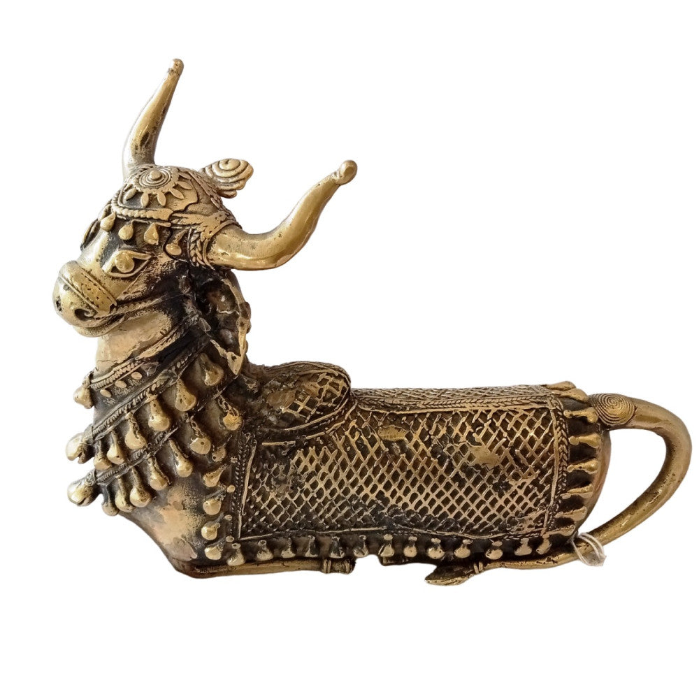 Nandi in Jali Art & Bells around