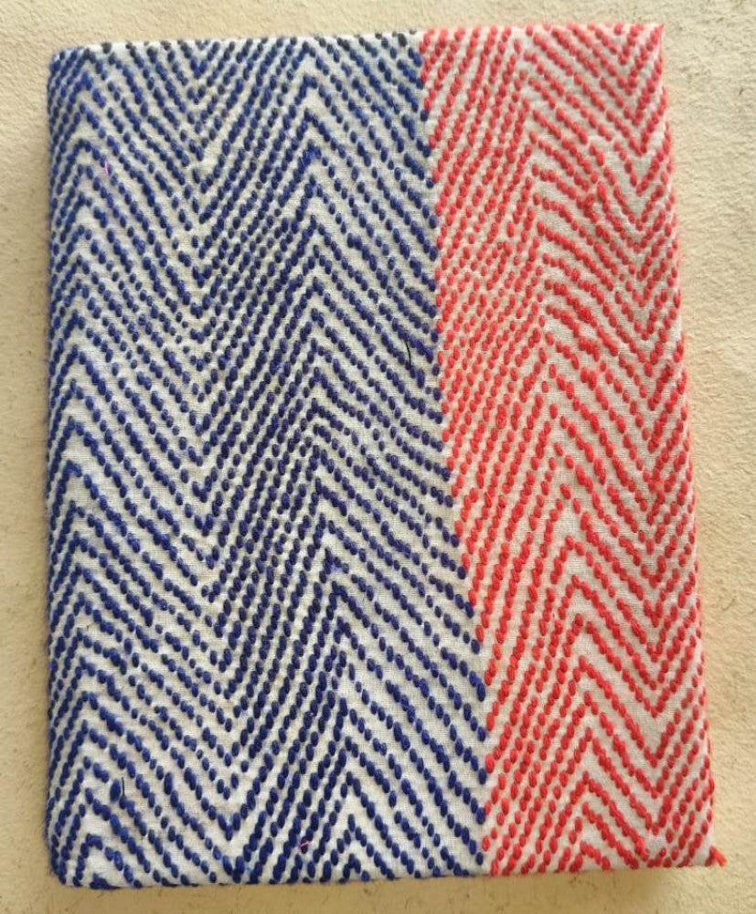 Notebook Diary Beautiful Orange And Blue Kheta Embroidery