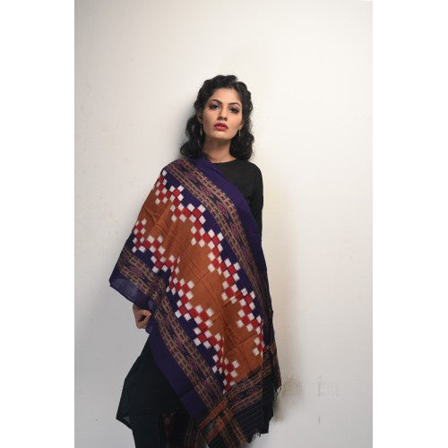 Orissa Ikat Handloom Cotton Dupatta For Women