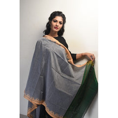 Orissa Ikat Handloom Cotton Grey Dupatta For Women