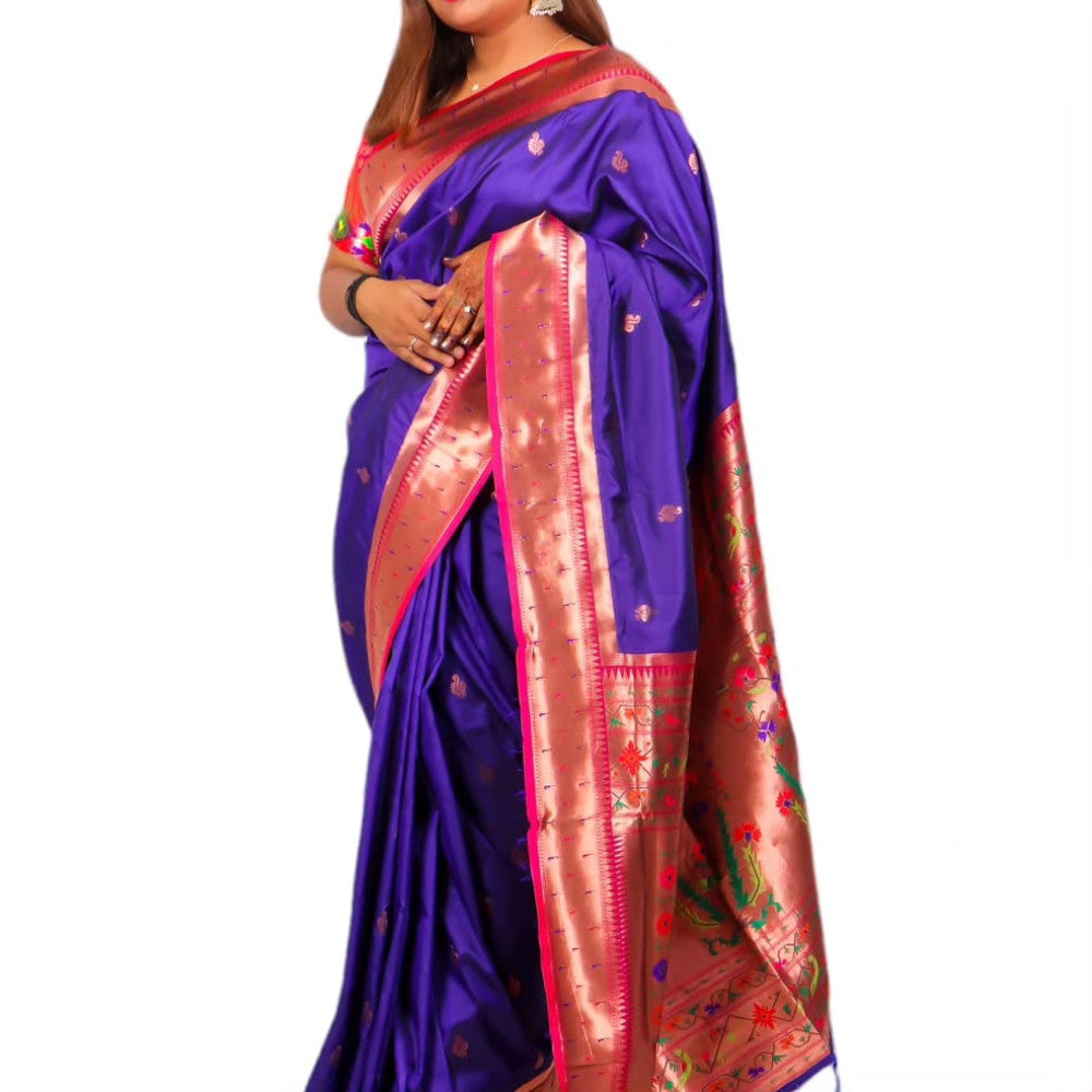 Paithani Saree Dark Blue Colour
