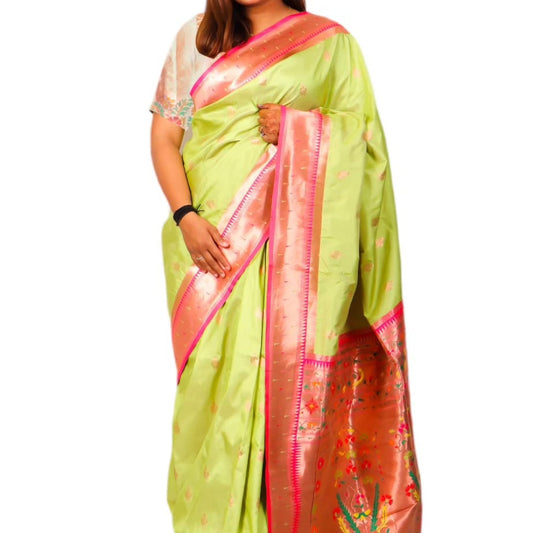Paithani Saree Green Colour