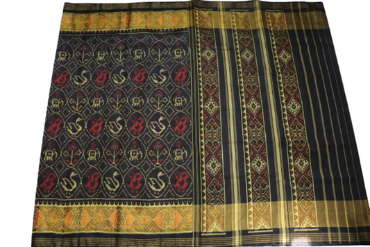 Patan Patola Saree Black with Red Colour