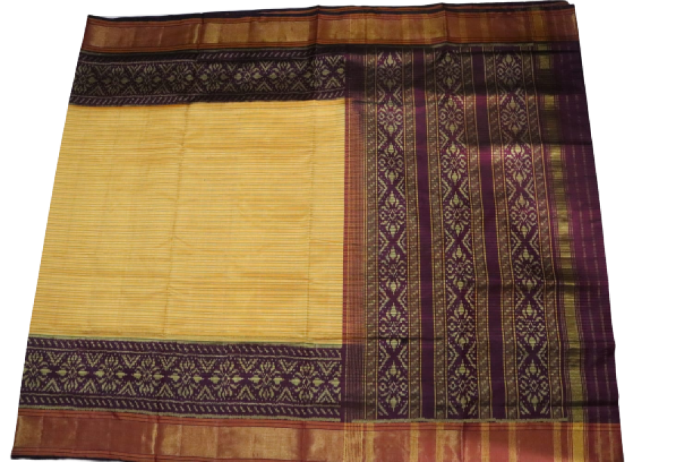 Patan Patola Saree with Gold & Maroon Border