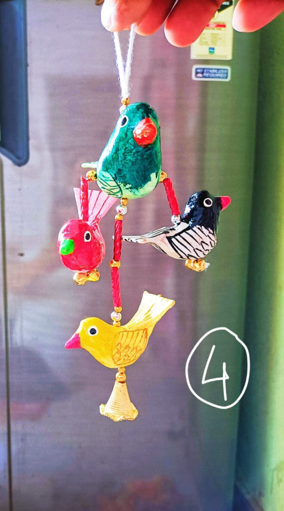 Pattachitra Wall Hanging Multicolour 4 Birds