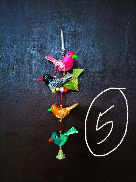 Pattachitra Wall Hanging Multicolour 5 Birds