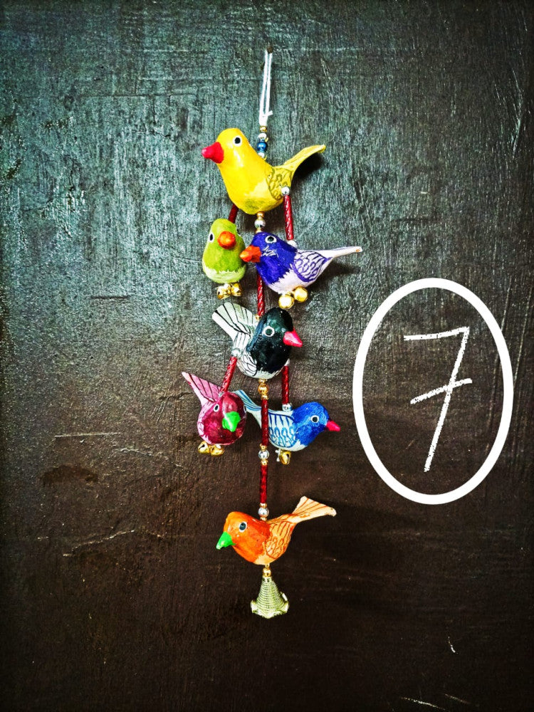 Pattachitra Wall Hanging Multicolour 7 Birds