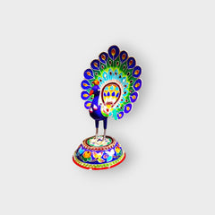 Peacock Dancing Banaras Gulabi Meenakari Art