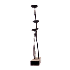 Peacock triple candle stand