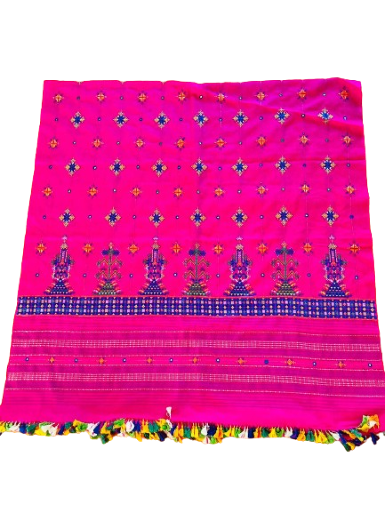 Pink Bedspread with Hand Embroidery
