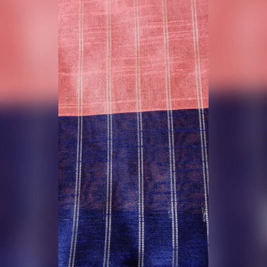 Pink & Blue Champa Silk Saree