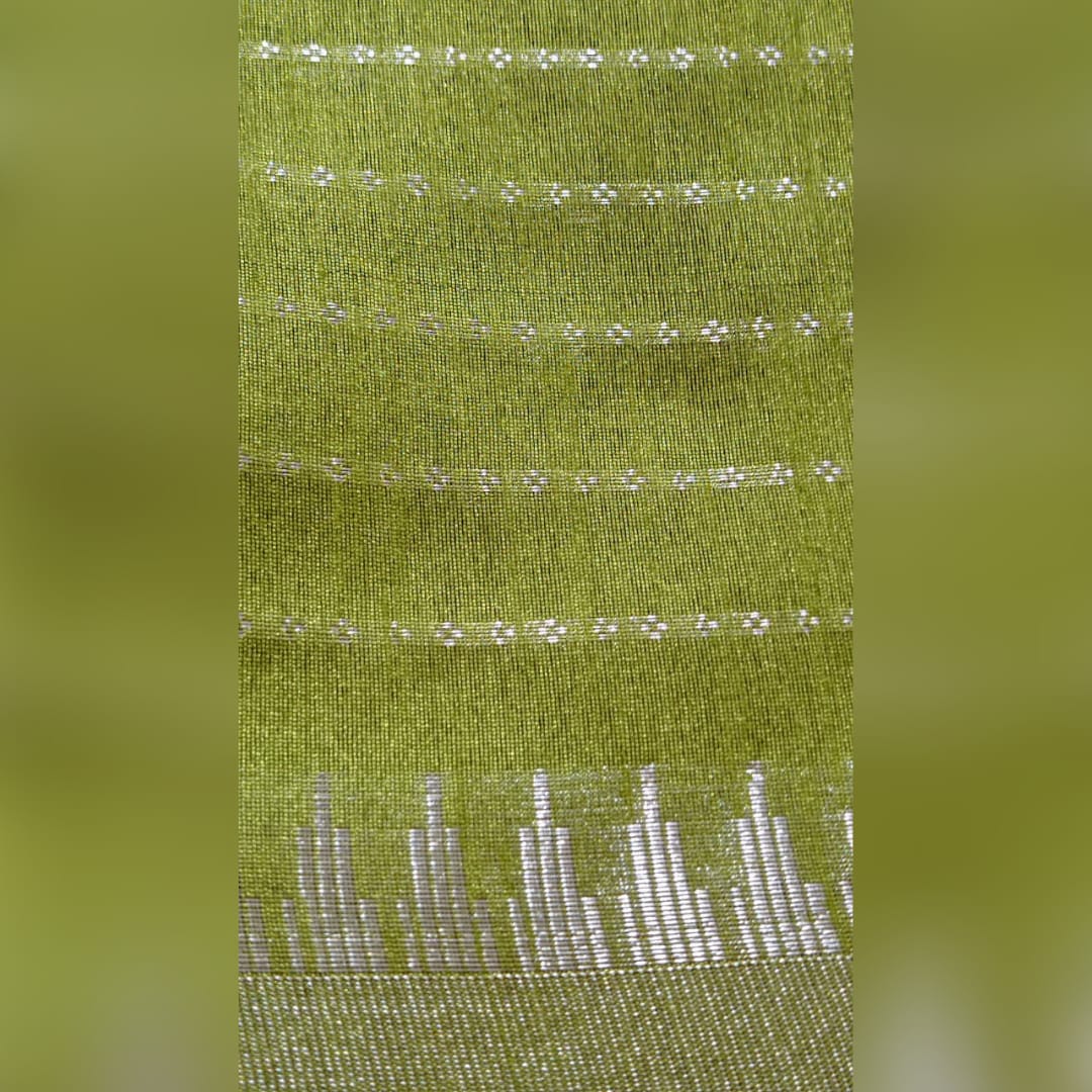 Pink & Green Champa Silk Saree