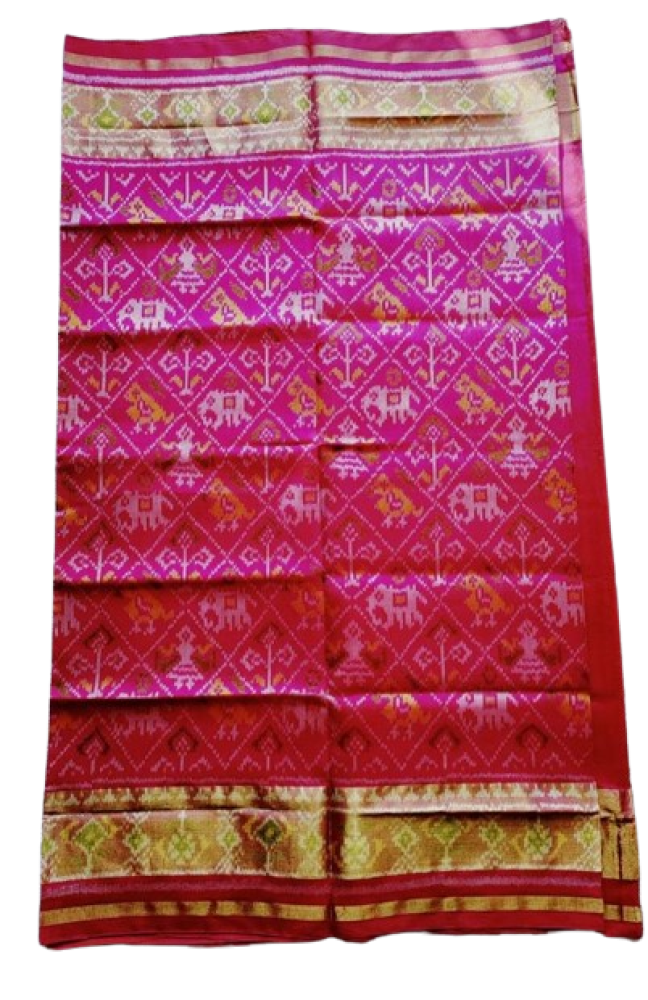 Pink Rajkot Patola Saree